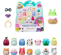 Pack de 14 Mini-Squish de Squish-a-longs (Ola 6, Estilo 1) (14) Mini-Squish de 1 Pulgada con (4) Accesorios, (1) Accesorio de Anillo y (1) guía de coleccionista - Colecciona, intercambia y Juega
