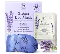Pack de 16 Antifaz Ojos Secos con Lavanda, Máscara Caliente con Vapor para Bolsas, Relajación, Antifaz Calor Blefaritis Auto-Calefactable y Desechable para Dormir y Viajar, Steam Eye Mask - PAC2