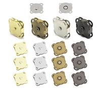 Pack de 16 botones magnéticos a presión, botones de cierre magnético de metal, clip para botones magnéticos para ropa, bolsos, equipaje, manualidades