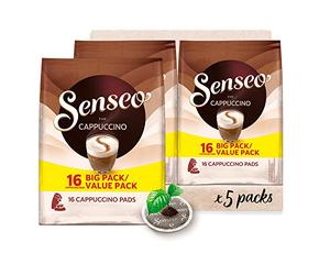 Pack de 16 Dosettes café Senseo Cappuccino 4058954 184 g Marron et Beige