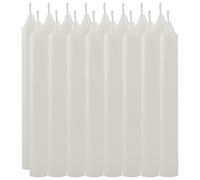 Pack de 16 Velas Cilíndricas de Parafina Pura y Mecha de Algodón, 17.5 cm - Larga Duración, Sin Perfume, Ideal para Decoración, Rituales y Eventos - Blanco