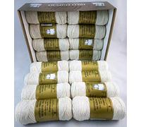 ▷ Pack de 16 Zepelines Hilo Fantasía para tejer labores de ganchillo o punto con un acabado elegante. (N8, CRUDO & PLATA)