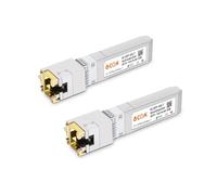 [Pack de 2] 10GBase-T SFP+ 10Gb RJ45 Módulo, Adaptador Sfp+ a Rj45 10Gb, Cat.6a/7, hasta 30 m, para Cisco SFP-10G-T-S, Ubiquiti uacc-cm-rj45-mg, D-Link, MikroTik S+RJ10 y otros interruptores abiertos