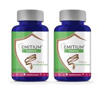 [Pack de 2] 120 gominolas | Fibra para el Estreñimiento | Suplemento para regular la digestión | FOS, Probióticos y Prebióticos | Sin Azúcar | Sabor Fresa | EMITIUM Balance