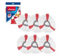 Pack De 2, 4, o 6 Vileda Refill Recambio Turbo,Compatible con Todos los Sistemas Turbo de Vileda, Rendimiento Extra Apto para Todo Tipo de Suelos Duros,Elimina el 99% de Las bacterias Solo con Agua