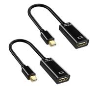 Pack de 2 Adaptador Mini DisplayPort a HDMI, 4K 30Hz, Thunderbolt 1/2, Mini Displayport a Hdmi Compatible con MacBook Pro, MacBook Air, Surface Pro, iMac, XPS y más, para monitores, proyectores y HDTV