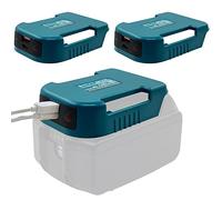 Pack de 2 adaptadores USB para batería Makita de 18 V, con USB y adaptador de carga rápida para teléfono (adaptador solamente)