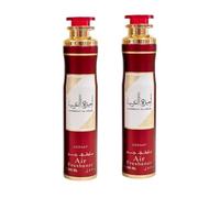 Pack de 2 Ambientadores Lattafa Ameerat Al Arab 300ml, Aroma Floral y Dulce con Notas de Larga Duración, Fragancia Árabe Elegante y Duradera para Hogar, Coche y Oficina (Ameerat Al Arab - Pack of 2)