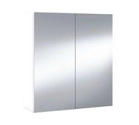 Pack de 2 armarios de baño con espejo aseo color blanco brillo estilo moderno mueble 120x65x21 cm 120 cm