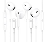 Pack de 2 auriculares para iPhone con cable, [certificado MFI] Auriculares in-ear, estéreo HiFi con micrófono y control de volumen Compatible con iPhone 14/14 Pro/14 Plus/13/13Pro/12/11/SE/XR/XS/X/8