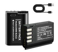 Pack de 2 baterías de 2800 mAh USB-C DMW-BLK22 para cámaras Panasonic Lumix DC-S5, DC-S5IIX, DC-S5II, DC-S5IIX, GH5 II, GH6, S5II, S5M2, GH5M2, GH5M2, carga rápida en 3 horas a través de USB-C