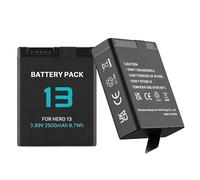 Pack de 2 baterías Enduro para GoPro Hero 13 Black, 2500 mAh, batería de repuesto recargable con alta capacidad y larga vida útil, compatible con accesorios de cámara GoPro Hero 13