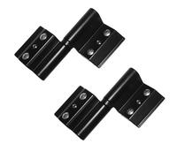 Pack de 2 Bisagras de Aluminio para Perfil Convencional 40×20 mm | Para Puertas y Ventanas Practicables | No Compatible con Serie Europea | Alta Resistencia | Apertura Interior Izquierda | Negro