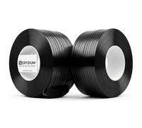 Pack de 2 Bobinas de Fleje de Polipropileno de Alta Resistencia Erydium - Fleje Industrial para Embalaje, Flejado y Precintado Manual de Cajas (13mm x 1200m, Negro)