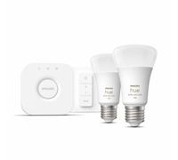 Pack de 2 bombillas led e27 1100 lúmenes 9w color de la luz blanco frío 6500k cri 89-80 luz natural y fiel clase energética f