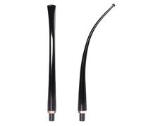 Pack de 2 boquillas de tubo acrílico negro para tubos de tabaco - Reemplazo de pieza de boquilla con 8 mm de longitud, se adapta a espigas de 3 mm | Pieza de montaje de para tubos
