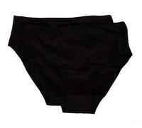 Pack de 2 braguitas calzoncillos de mujer slip cintura alta con borde liso bipac