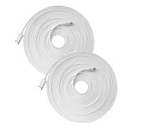 Pack de 2 cables de extensión USB de 23 pies para cámara Wyze Cam Pan V3 Pan V2 YI Dome Cloud Camera - Cable de alimentación robusto con largo alcance para interior flexible en exteriores 2 unidades