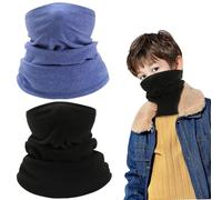Pack de 2 calentadores de cuello infantiles de invierno, calentador de cuello multifuncional para niños y niñas, bufanda tubular tipo bandana para actividades al aire libre como esquí y ciclismo