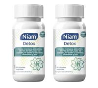 [Pack de 2] Cardo Mariano 80% Silimarina con NAC | Detox Hígado Potente | Ortosifón, Diente de León Cola de Caballo | Depurativo Natural Premium y Retención de Líquidos | 120 Cápsulas | Niam Detox