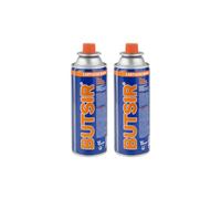 Pack De 2 Cartuchos De Gas Butsir Para Hornillos | Compatible Con Quemadores, Soplete de Cocina, Estufa De Gas Y Mas | Camping Gas Portátil | Cartuchos Para Hornillo Gas Butano