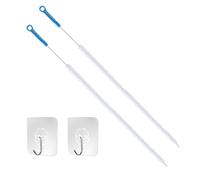 Pack de 2 Cepillos de Limpieza Largos Con Ganchos - Para Desagües, Tuberías y Fregadero de Cocina y Baño