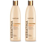 Pack de 2 champ?s y acondicionadores Keratina. Nutrici?n, Suavidad y Brillo sin Sulfatos. Sin Sal ni Parbenos.
