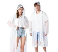 Pack De 2 Chubasqueros Impermeables Reutilizables, Ponchos De Lluvia Unisex Con Capucha Y Mangas, Livianos Y Portátiles De EVA Para Viajes,Senderismo Y Actividades Al Aire Libre Protección Completa