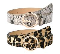 Pack De 2 Cinturones, Cinturones Vintage, Cinturones Decorativos, Cinturones Anchos Para Mujer, Accesorios De Ropa, Cinturones De Cuero Pu