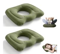 Pack de 2 Cojin Coxis Ortopedico Inflables - Cojin Hemorroides, Cojin Antiescaras, Cojin Silla Oficina, Cojin Silla Ruedas - Alivio del Dolor de Coxis y Ciática, para Oficina, Silla de Ruedas, Viaje