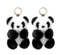 Pack De 2 Coles De Panda, Lindos Coles De Felpa, Coles De Decoración De Bolsos, Coles De Llavero, Coles Creativos
