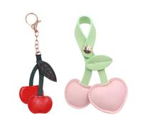 Pack De 2 Colgantes De Cereza, Diseño Lindo Y Encantador, Forma De Cereza Pequeña, Apto para Decorar Bolsos, Ligero Y Fácil De Transportar, Apto para Todo Tipo De Bolsos Y Llaves.