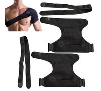 Pack De 2 Correas Deportivas Para Hombros, Correas Ajustables Para Hombros, Correas Antiestrés, Correas De Soporte Fijas Para Hombros (Negro)