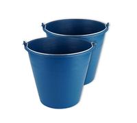 Pack de 2 Cubos engomados de plástico Reciclado (Azul) (8 litros)