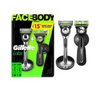 Pack de 2 cuchillas de afeitar gillette gillettelabs facebody + intimate (GILLE-CUCHILLAS LABS)