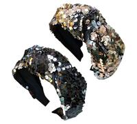 Pack De 2 Diademas De Lentejuelas, Diademas Retro, Diademas Personalizadas De Moda, Diademas De Fiesta, Accesorios De Ropa, Diademas De Decoración De Peinado