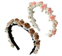 Pack de 2 diademas florales Dirndl, accesorio de pelo tradicional bávaro, cinta floral para mujeres y niñas