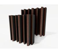 Pack de 2 difusores acústicos | Difusor 2D | Reflexión - Difusión - Absorción - Aislamiento acústico | Panel decorativo para pared | Color: [ARTO (150mm) | Wengué]