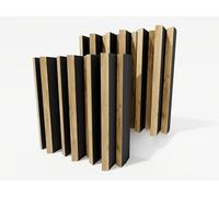 Pack de 2 difusores acústicos | Difusor 2D | Reflexión - Difusión - Absorción - Aislamiento acústico | Panel decorativo para pared | Color: [ARTO (150mm) | Roble]