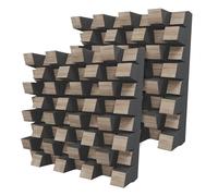 Pack de 2 difusores acústicos | Difusor 2D | Reflexión - Difusión - Absorción - Aislamiento acústico | Panel decorativo para pared | Color: [SIRIUS (150mm) | Sonoma]