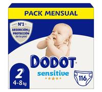 PACK de 2 - DODOT PAÑAL SENSITIVE TALLA 2 (2 x 58 UNIDADES)