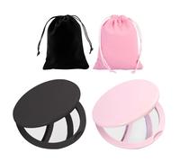 Pack De 2 Espejos De Bolsillo Para Mujer, 2 Piezas De Bolsas De Terciopelo, Mini Espejo De Bolsillo, Espejo Portátil Para Niñas, Espejo De Bolsillo Para Bolsos
