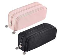 Pack De 2 Estuches, Estuche, Estuche Escolar, Estuche Para Niñas, Estuche De Cordón Negro, Estuche Multifuncional