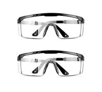 Pack de 2 Gafas de Protección/ Gafas de Seguridad Contra el Polvo, manchas y agentes contaminantes/ Gafas de Protección/ Gafas de Seguridad Para Trabajo/ Gafas Para Carpintería (Negro 1)