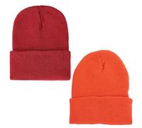 Pack De 2 Gorros De Punto De Color Liso, Gorros para Exteriores, Gorros Retro, Gorros De Invierno Cálidos Unisex, Gorros De Moda Sencillos