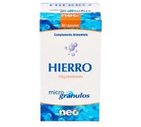 Pack de 2 - Hierro en Microgránulos de Liberación Sostenida Suave con el Estómago (50 Cápsulas) - Neo Fórmula de Alta Absorción contra la Fatiga - Lote de 100 Uds