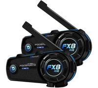 Pack de 2 intercomunicadores FX8 Air para casco de motocicleta (negro) - FODSPORTS