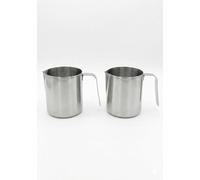 Pack de 2 Jarras de Leche de Acero Inoxidable de 500ml - Jarra Barista para Espumar Leche, 9x8 cm - Jarra de Precisión para Arte Latte y Cappuccino