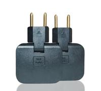 Pack de 2) Ladrón Enchufes Plano 3 en 1 - Enchufe Múltiple con Cabezal Giratorio 180° para Espacios Reducidos - Adaptador Compacto, Ideal para Hogar y Oficina- Regleta sin Cable para Ahorrar Espacio