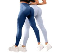 Pack de 2 leggings deportivos para mujer, pantalones de yoga Push Up